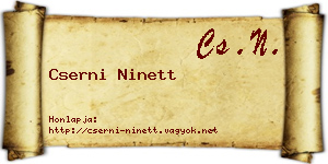Cserni Ninett névjegykártya